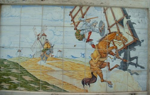 D. Quixote - painel de azulejos em Daimiel